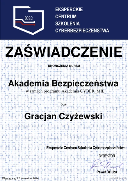 Certificate Security Academy