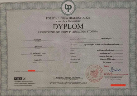 Certificate Bachelor of Engineering degree diploma